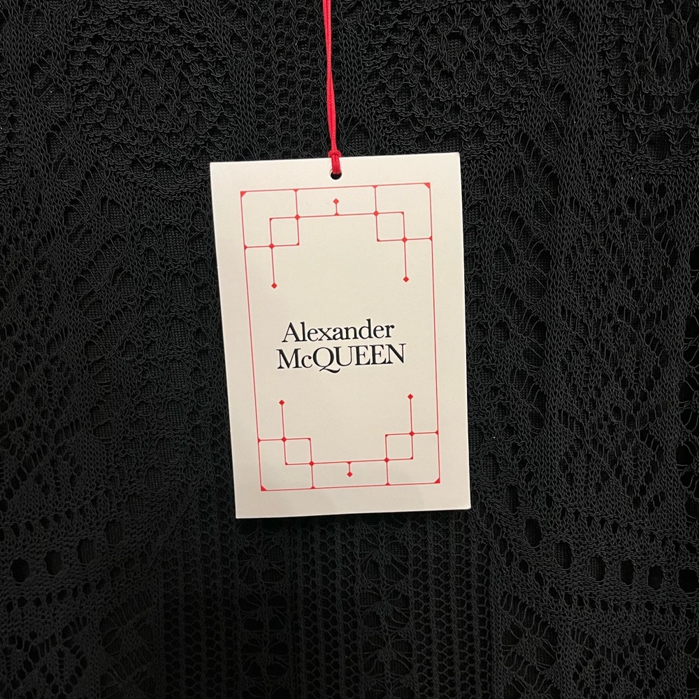 BNWT Alexander McQueen Black Patchwork Lace Midi Skirt, size S - Picture 7 of 12